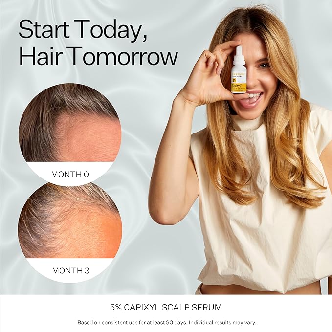 Peptide Vegan 5% Hair Growth Serum With Capixyl - Hair Growth Products for Men & Women Helps Reduce Hair Loss, Strengthen & Thicken Vegan Hair Serum for Thinning Hair