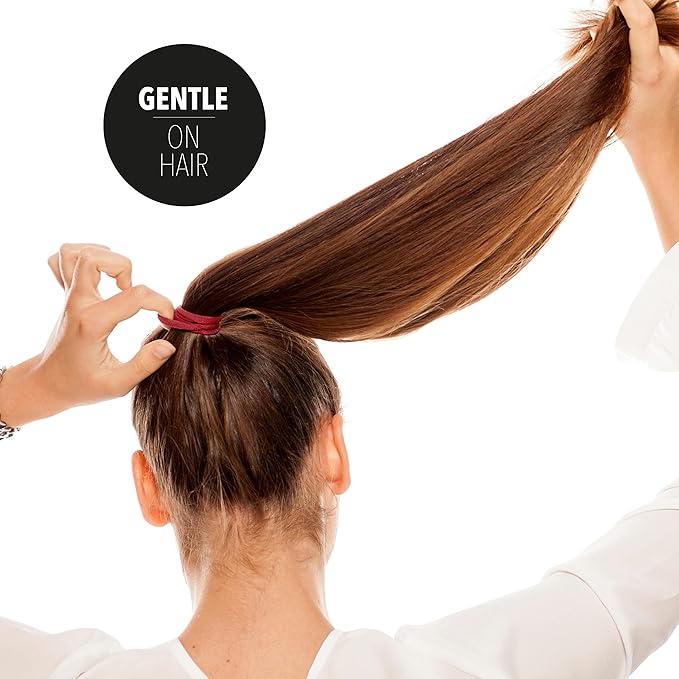 216-Piece Hair Ties, 4mm Hair Elastics Shades Of Pink Colors Value Pack, No Metal Hair Bands for Women, Durable Ponytail Holders For Thick Hair, Curly Hair and All Hair Types