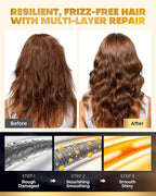 Tripeptide-Infused Hair Growth Biotin Shampoo and Conditioner Set, Onion Anti-Loss Volumizing Moisturizing Treatment for Soft Shine Hair, Dandruff Routine Rosemary Shampoo for Men and Women, 2x16.9oz