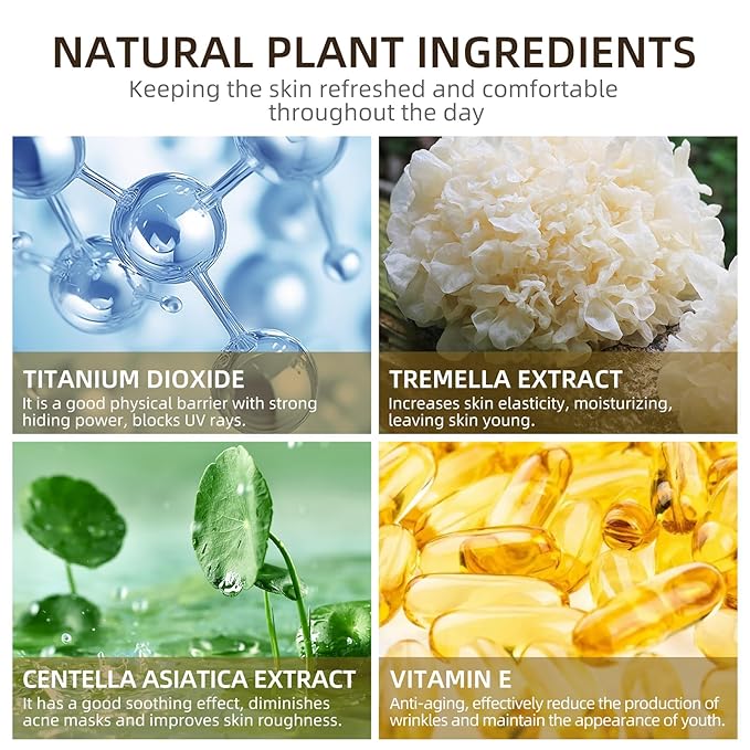 Mushroom Head Air Cushion CC Cream - Tattoo Cover up BB Cream Foundation Makeup Moisturizing Concealer Long-Lasting, Cushion Foundation Full Coverage Self Adjusting for All Skin Types （Medium Deep)