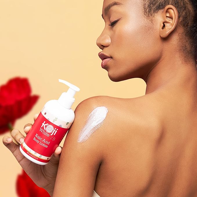 Koji White Kojic Acid Body Lotion – Vegan Moisturizing Lotion for Dry Skin, Hydrating and Nourishing, Paraben-Free, 8.45 Fl Oz