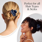 Kitsch Medium Hair Clips for Women – Strong Hold Claw Clips for Thick or Thin Hair – Recycled Plastic, Non-Slip, Durable | Ideal Gifts for Women – Blue Orchid – 1pc