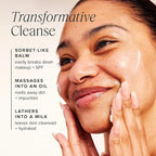 Farmacy Makeup Remover Cleansing Balm - Green Clean Waterproof Makeup Remover + Oil Based Cleanser - Gentle Exfoliating Double Cleanser - Melts From Balm to Milky Lather (12ml)