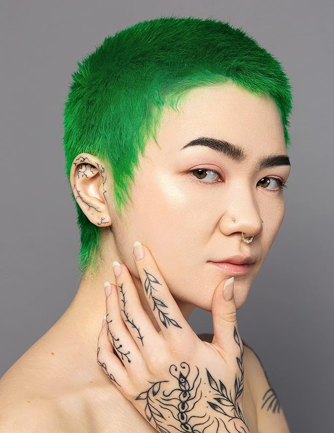 Good Dye Young Streaks and Strands Semi-Permanent Hair Color (Kowabunga) - UV Protective, Conditioning, PPD-Free, Cruelty-Free & Vegan Green Hair Dye, Lasts 15-24+ Washes