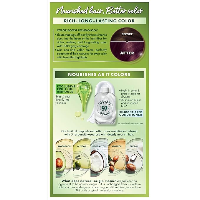 Garnier Hair Color Nutrisse Nourishing Creme, 42 Deep Burgundy (Black Cherry) Red Permanent Hair Dye, 1 Count (Packaging May Vary)