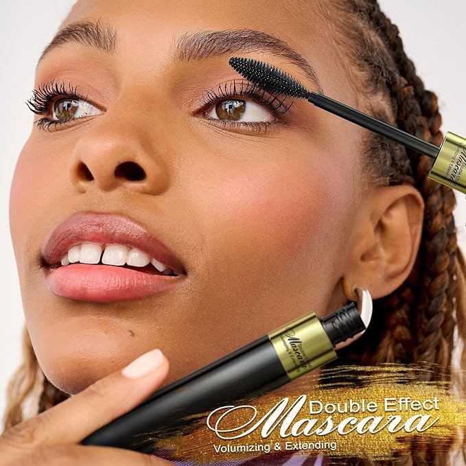 Mascara Volume and Length, Tubing Mascara Waterproof Formula and Lifting, No Clumping 2-1 for a Charming Curling Effect Eye Make up, Cruelty Free