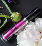 Aromi Bright Pink Matte Liquid Lipstick for Women | Long-Lasting, Magenta Lip Color, Vegan, Blue Undertones, Fuchsia (Pink Peonies)