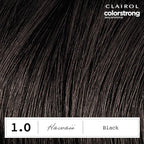Clairol ColorStrong Permanent Zero Ammonia Hair Dye, 1.0 Black - Hawaii Hair Color, Pack of 1