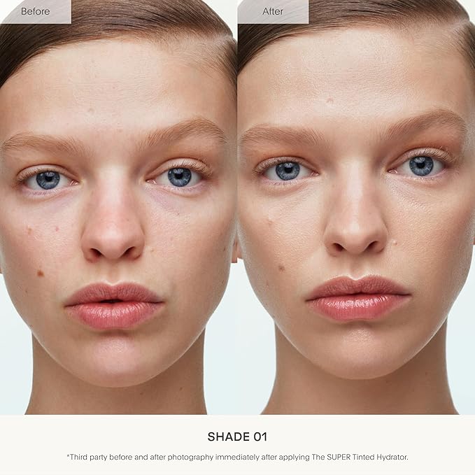 U Beauty The Super Tinted Hydrator Hyaluronic Acid Moisturizing Cream - Mega-Dose Skin Hydrator for Supple, Smooth, and Softer-Looking Skin For Up To 48 Hours - Shade 1-1.0 oz