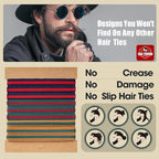 EasYoung Braided Mens Hair Ties For Men, For Buns Curly Thick Dense Hair Elastic Hair Ties For Guys, No damage No Crease Breakage, 9 Count (Pack of 1)