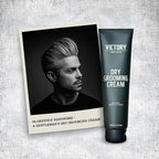 Dry Grooming Hair Cream for Men by Victory Barber & Brand | Men’s Hair Products Made in the USA | Anti Frizz Styling Cream | Wave Pomade for Styling Medium Length Hair with a Natural Finish