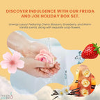 Fine Fragrance Body Mist & Body Splash Gift Set – Luxury Self-Care Combo for Women and Girls (Cherry Blossom, Strawberry, Warm Vanilla, Rose Soap)