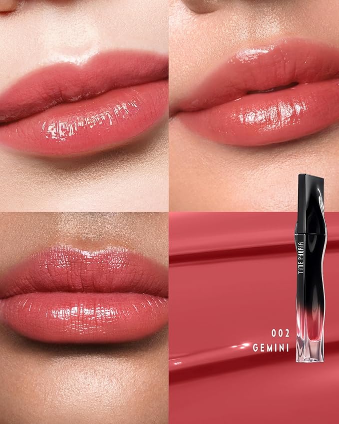 STELLAR DUST LIP STAIN- Waterproof and Transferproof Lip Tint For Women, Glossy Finish Lip Gloss, Lightweight High Coverage, Long Lasting, Stocking Stuffers For Teen Girls (002 Gemini)