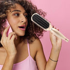 Earth & I ROSEGOLD Curly Hair Styling Brush, Curl Products for Curly Hair, Volume Brush, Cepillo Para Cabello Rizado, Detangler and Styling Essentials, 2A to 3C, cepillo para definir rizos
