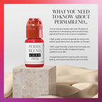 Perma Blend Luxe Lip Pigment Ink, Professional Lip Tattoo Microblading Supplies, Vivid Koral, .5 oz