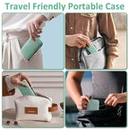 BLESWIN 10-Piece Nail Clipper Manicure Set, Professional Small Nail Care Kit , Nail Clipper Set for Women Men, Ladies Compact Manicure Tools in Case Green Leather Nail Care Gift Set.