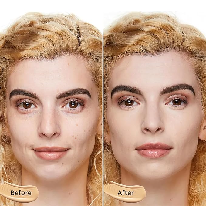 Mushroom Head Air Cushion CC Cream - BB Cream Face Makeup Foundation for Mature Skin Moisturizing Concealer Brighten Long-Lasting, Even Skin Tone for All Skin Types, Ivory Color