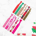 79STYLE 50pcs Elastic Hair Ties No Crease Ouchless Cute Print Ribbon Ponytail Holders Braid Soft Fabric Yoga Twist Cute Hair Ties Hair Accessories Hand Knotted Fold Over Solid Colors (50