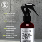 Beardbrand Sea Salt Spray for Men – Texturizing Hair Mist with Pearl Snap Scent | Adds Volume & Natural Matte Finish | Beach Waves, Lightweight Hold – 3.4 oz