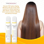 TRI Fashion Volumizing Mousse for Wavy Hair - Taming Curls, Frizz Control & Shine, Styling Foam for Women - 10 Ounce (2 Pack)
