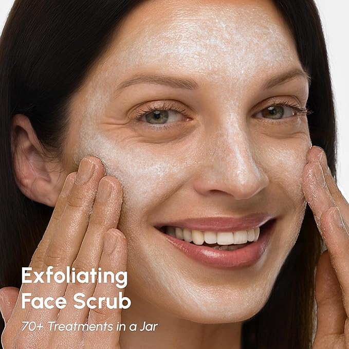 MAREE Face Exfoliator — Microdermabrasion Facial Scrub & Exfoliating Face Wash for Women — Collagen & Glycolic Acid — Gentle Scrub and Exfoliant — Men Exfoliating Scrubber — Exfoliante Facial Cleanser