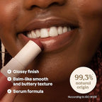 ATTITUDE Oceanly Sheer Lip Gloss Stick, EWG Verified, Titanium Dioxide-Free, Vegan Makeup & Beauty, Cruelty-Free, Plastic-Free, Happy Berry, 0.12 Ounces