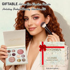 UCANBE Full Size Baked Makeup Palette Set - Includes Blush, Bronzer, 8 Eyeshadows and Brushes, Highly Pigmented All-in-One Face & Eye Compact Powder Beauty Gift Kit for Starter & Pros, Travel Friendly