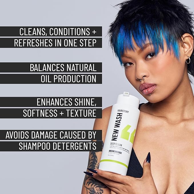 Hairstory New Wash Deep Clean Better Bottle, 8 oz