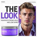 Immortal NYC Hair Styling Pomade - The Eternity, Extra Strong Hold, Low Shine, Water-Based, All Natural, No Residue, Men’s Pomade for All Hair Types