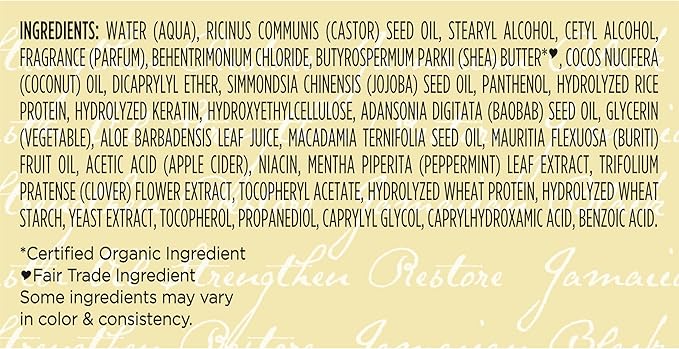 SheaMoisture Jamaican Black Castor Oil, Strengthen & Restore Leave-In Conditioner, 11.5 fl oz (340 ml)