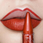 Orange Red Lipstick Gradient Matte Lipsticks Lip Liner Combo Set for Women Waterproof Long Lasting Lip Stick Pencil Cream Lip Liner and Lipstick Combo Makeup, E5