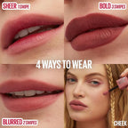 MAYBELLINE Super Stay Teddy Lip Tint, Long Lasting Matte Lipstick For Up To 12HR Wear, Baby Tee, 1 Count