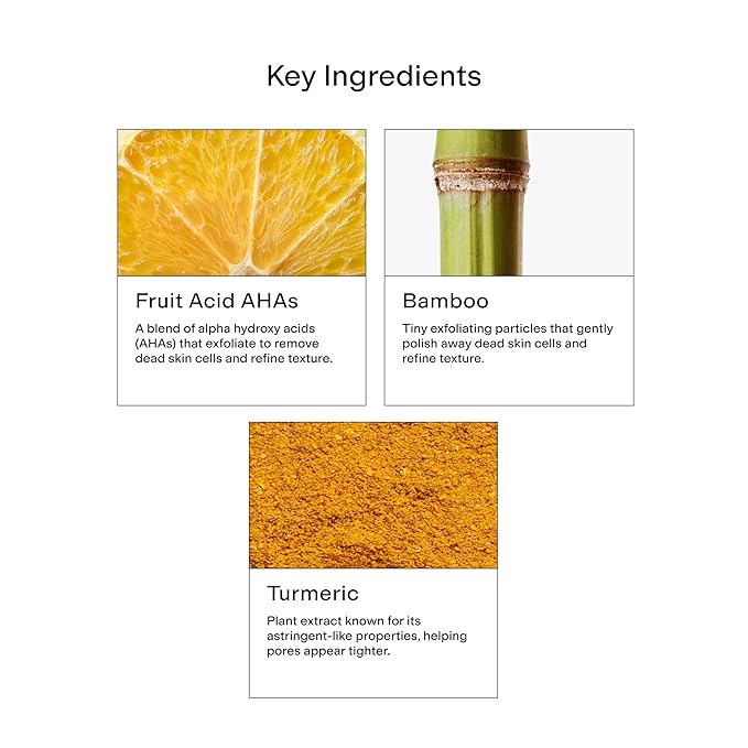 CLEARSTEM PREGAME Illuminating Face Mask with AHA Face Exfoliant - Skin Facial Mask with Bamboo & Turmeric for Makeup Prep - Gentle Face Exfoliator and Smoothing Face Mask for Weekly Skincare Routine