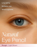Mineral Fusion Eye Pencil (Light Brown - Rough) - Eyeliner with Soothing Chamomile, Meadowfoam & Vitamin E - Smooth & Long Lasting, Hypoallergenic, Non-Irritating Eye Makeup
