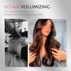 TYMO Thermal Brush Curling Brush - STYLUX 1.7 Inch Blowout Volumizer with Flexi-Fit for Hair Straightening, Heated Round Styler Tool, Hair Straightener and Curler 2 in 1, Dual Voltage, Metallic Gray