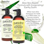 PURA D'OR Anti-Thinning Biotin Shampoo & Deep Moisturizing Conditioner Original Gold Label Set (24oz x2) Natural Earthy Scent, CLINICALLY TESTED Effective Results, Hair Thickening Product, Women & Men
