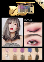 Glitter Eyeshadow Palette, 10 Colors Sparkle Shimmer & Matte Eye Shadow Highly Pigmented Waterproof Long Lasting Makeup Set (Color 1)