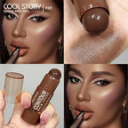 Cool Story 3-in-1 Makeup Set, Highlighter, Blush and Contour Balm Stick, Cream Formula for Face Contouring, Professional Cosmetic Kit (Contour-F09)