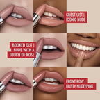 Runway Rogue 90s Vibe Lipstick Trio, Moisturizing Matte Lipstick Set, (‘Guest List’, ‘Booked Out’, ‘Front Row’)