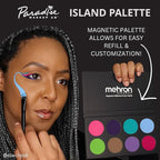 Mehron Makeup Paradise Makeup FX 8 Color Island Palette (formerly Pastel Palette) | Body Paint & Face Paint Palette | Professional & Water Activated | SFX, Halloween, & Cosplay