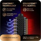 Blowout Brush Hair Dryer, 4-in-1 Blow Drying Brush, Authomatic Dual Voltage, Ionic Hair Straightener w/No Heat Damage, Light 1.3 lb Blowout Tool, Blow Dryer Curling Wand, Hot Air Styler for All Types