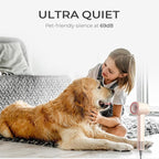 TYMO Ionic Hair Dryer for Women, High Speed Travel Blow Dryer for 5X Faster Drying & 0 Damage, Professional Portable Quiet Hairdryer with 400M Negative Ions, 4 Temps& 2 Speeds, 110,000 RPM, Gold Blush