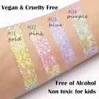 Light Purple Face Glitter Gel,Mermaid Body Glitter Gel,Singer Concerts Music Festival Rave Accessories,Self-Adhesive Sequins Glitter Body Hair Makeup,Sparkling Chunky for Women(Purple),53ML