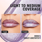 Oulac Pink Metallic Lipstick for Women, Pinky Purple Long Lasting Lip Color, Lightweight Oil Base Formula,Waterproof, No Transfer, also for Eyeshadow, Vegan MD02