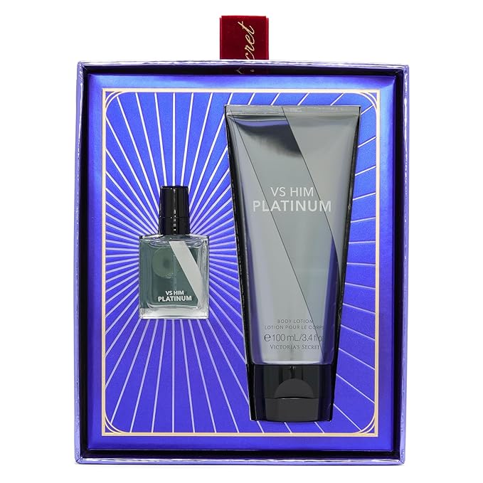 Victoria's Secret Platinum Mini Fragrance Duo Gift Set, Cologne & Travel Lotion