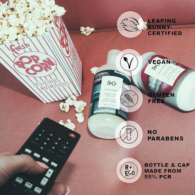 R+Co Television Perfect Shampoo + Conditioner Travel Set | Smooths, Adds Shine & Volume | Vegan & Cruelty-Free | 2oz (Pack of 2)