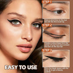 Boobeen 2pcs Liquid Eyeliner，Dual-Ended Eye Liner with Thick Tip and Precise Brush Tip，Waterproof Black Liquid Liner Pen，Matte Finish，All Day Wear，Smudge-proof,Brown