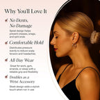 Kitsch Spiral Hair Ties for Women - Coil Hair Ties No Damage, No Crease, Secure Grip All Day Hair Coils, Stretchable and Waterproof | Ideal Gifts for Women - 8pcs (Clear/Transparent)