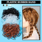 FANDAMEI Hair Accessories Kit - Elastic Hair Ties, Cotton Bands, Rubber Bands, Hair Pins, Rat Tail Comb for Women