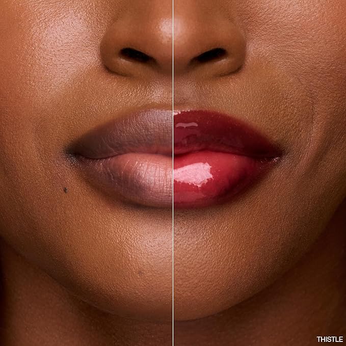 Ogee Midnight's Kiss - Rose Quartz Face Stick & Thistle Lip Gloss Duo - Limited Edition Holiday Makeup Gift Set - Certified Organic & Skincare-Infused